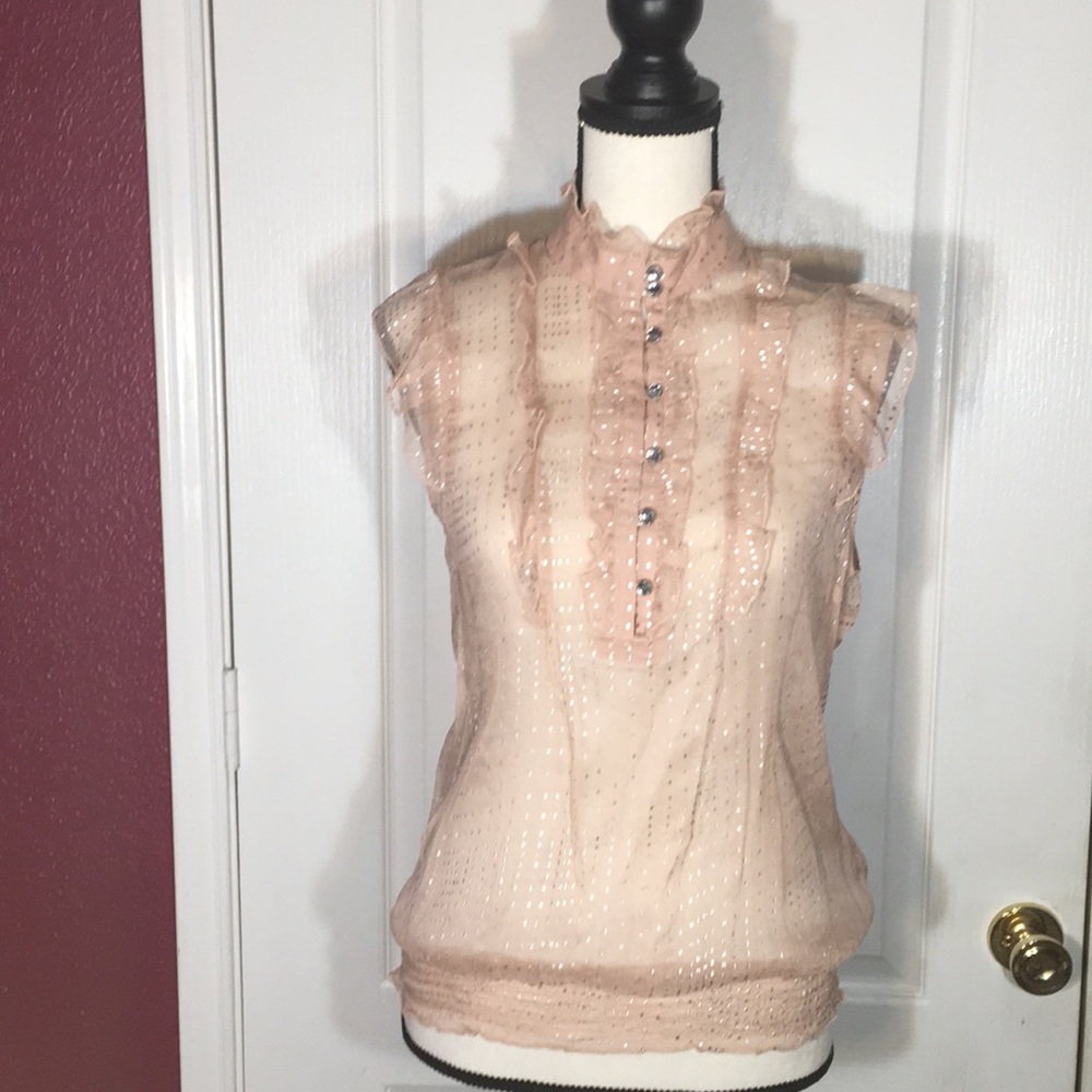 Twentyone sheer,sleeveless,ruffle top - Picture 1 of 5